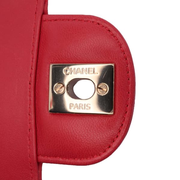 Pre-owned Chanel Medium Classic Chevron Lambskin Double Flap Pink
