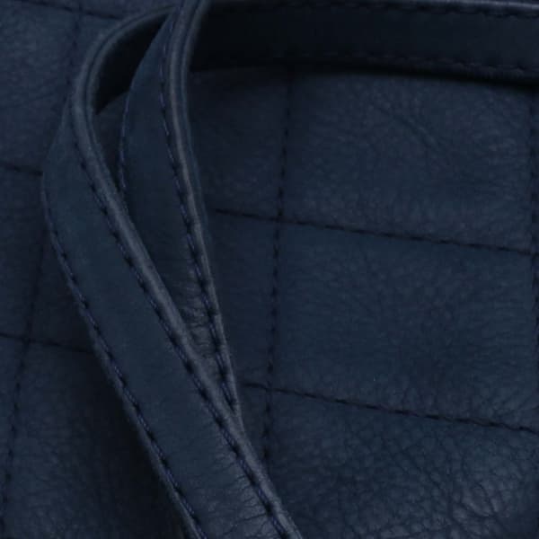 Pre-owned Chanel Large Quilted Nubuck Natural Beauty Split Pocket Flap Blue