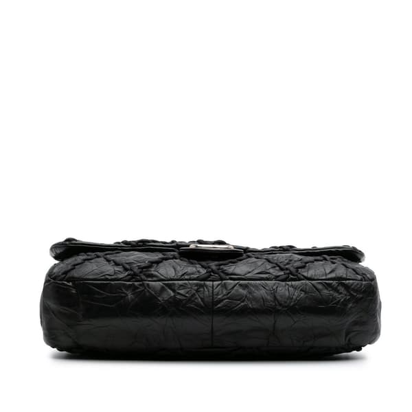 Pre-owned Chanel Jumbo Quilted Calfskin Ultra Stitch Flap Black