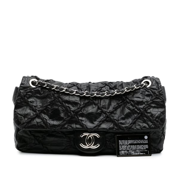 Pre-owned Chanel Jumbo Quilted Calfskin Ultra Stitch Flap Black