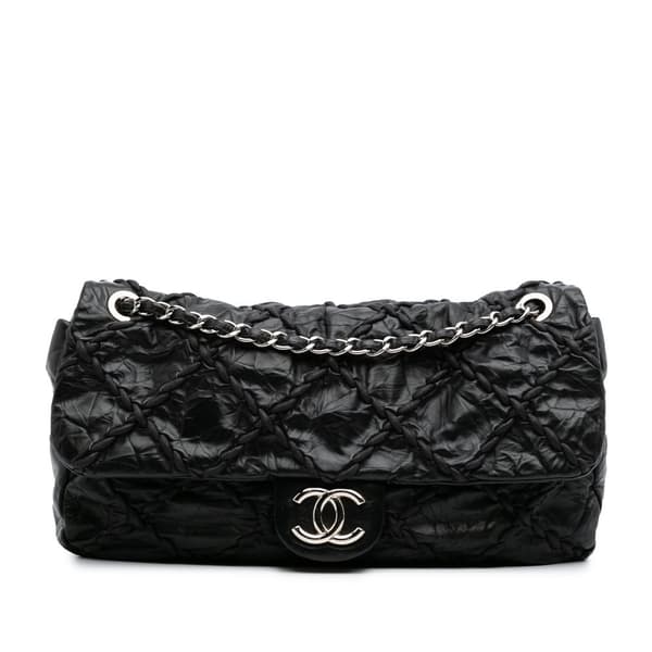 Pre-owned Chanel Jumbo Quilted Calfskin Ultra Stitch Flap Black