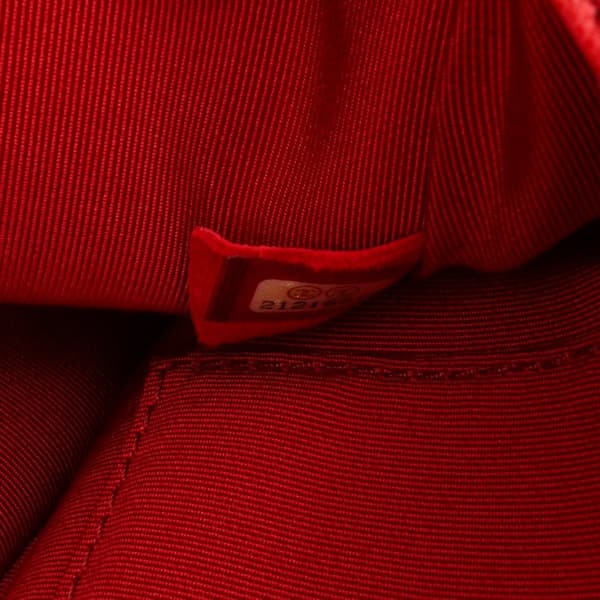 Pre-owned Chanel Large Quilted Lambskin Natural CC Flap Red