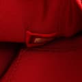 Miniatyrbild 6 av 10: Pre-owned Chanel Large Quilted Lambskin Natural CC Flap Red