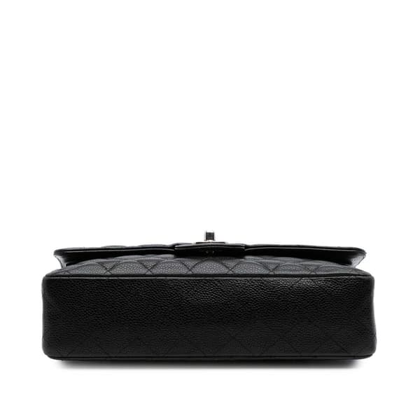 Pre-owned Chanel Medium Classic Caviar Double Flap Black