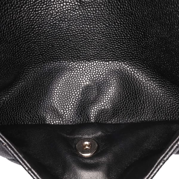 Pre-owned Chanel Medium Classic Caviar Double Flap Black