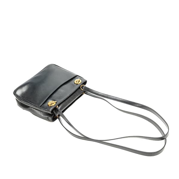 Pre-owned Gucci Leather Shoulder Bag Black