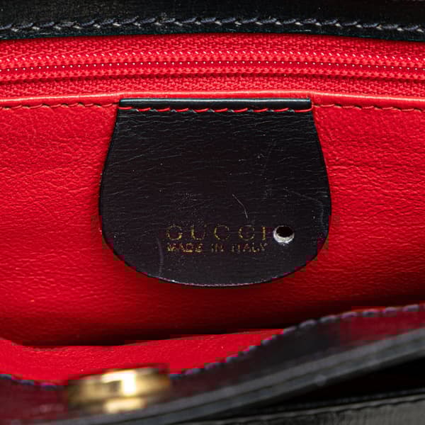 Pre-owned Gucci Leather Shoulder Bag Black