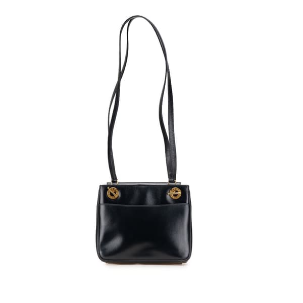 Pre-owned Gucci Leather Shoulder Bag Black
