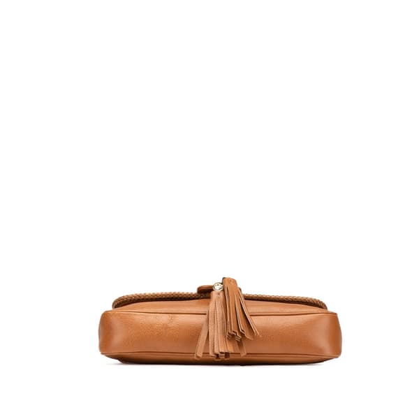 Pre-owned Gucci Leather Marrakech Shoulder Bag Brown
