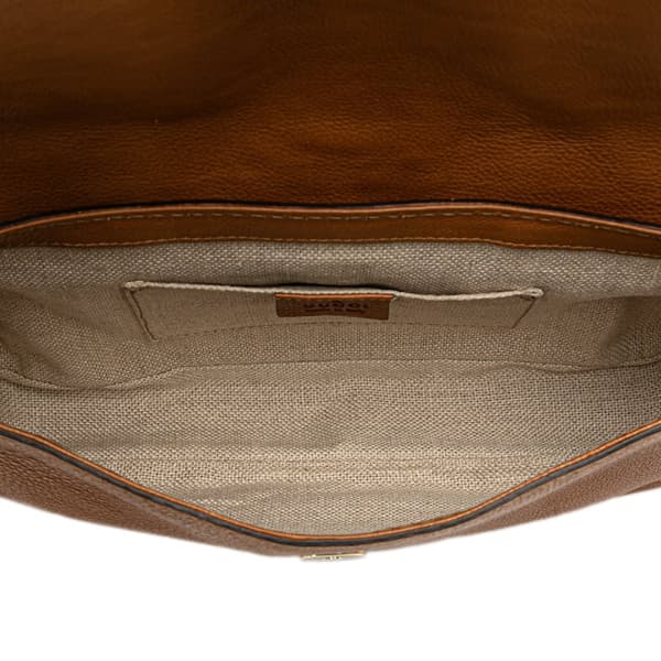 Pre-owned Gucci Leather Marrakech Shoulder Bag Brown