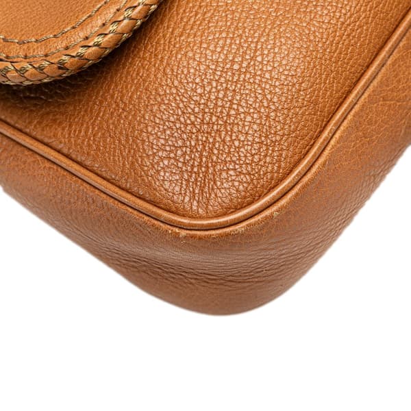 Pre-owned Gucci Leather Marrakech Shoulder Bag Brown