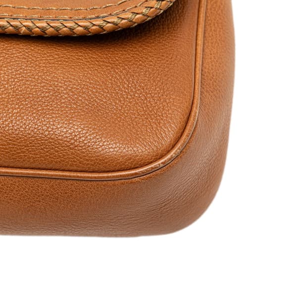 Pre-owned Gucci Leather Marrakech Shoulder Bag Brown