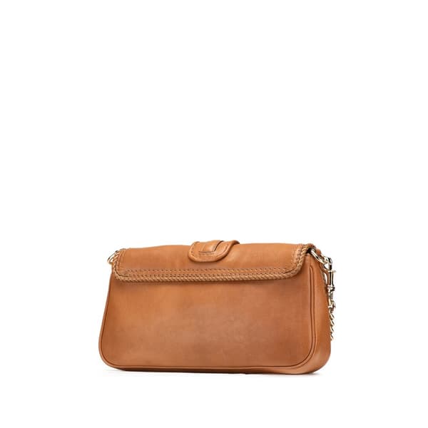 Pre-owned Gucci Leather Marrakech Shoulder Bag Brown