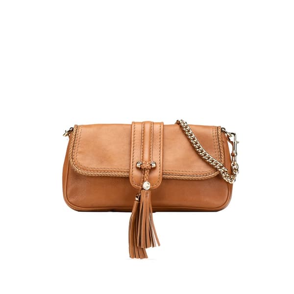 Pre-owned Gucci Leather Marrakech Shoulder Bag Brown