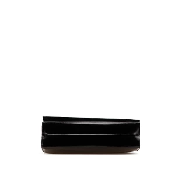 Pre-owned Gucci Square G Leather Shoulder Bag Black