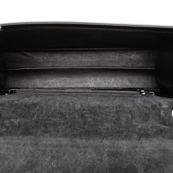 Pre-owned Gucci Square G Leather Shoulder Bag Black