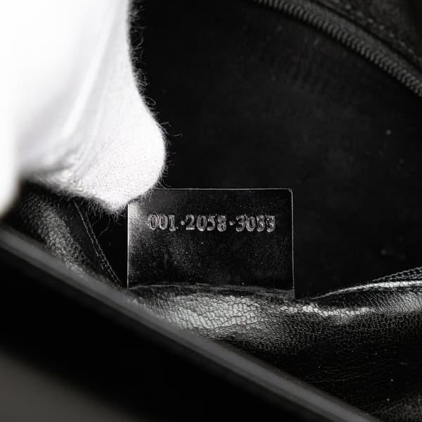 Pre-owned Gucci Square G Leather Shoulder Bag Black