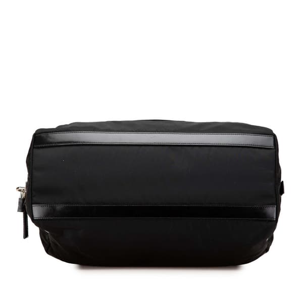 Pre-owned Prada Tessuto Canapa Logo Shoulder Bag Black