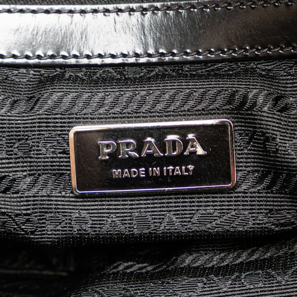 Pre-owned Prada Tessuto Canapa Logo Shoulder Bag Black