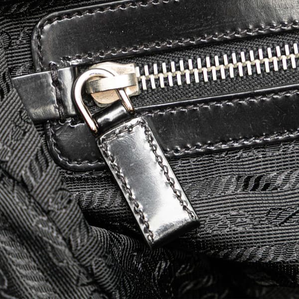 Pre-owned Prada Tessuto Canapa Logo Shoulder Bag Black