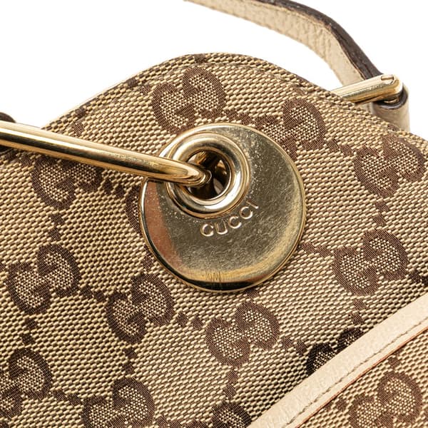 Pre-owned Gucci GG Canvas Eclipse Shoulder Bag Brown