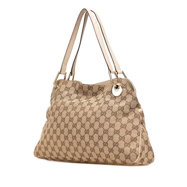 Pre-owned Gucci GG Canvas Eclipse Shoulder Bag Brown