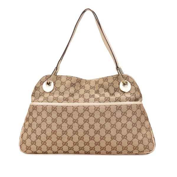 Pre-owned Gucci GG Canvas Eclipse Shoulder Bag Brown