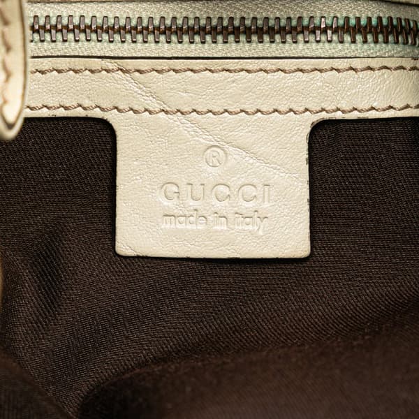 Pre-owned Gucci GG Canvas Interlocking Icon Drawstring Hobo Brown