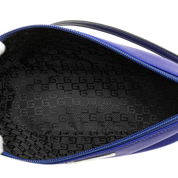 Pre-owned Gucci Satin Boat Blue