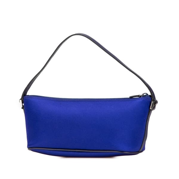 Pre-owned Gucci Satin Boat Blue