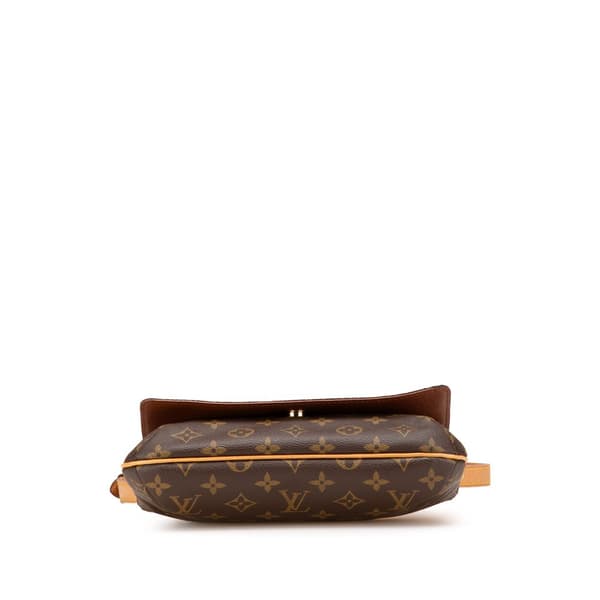 Pre-owned Louis Vuitton Monogram Musette Tango Short Strap Brown
