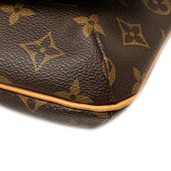 Pre-owned Louis Vuitton Monogram Musette Tango Short Strap Brown