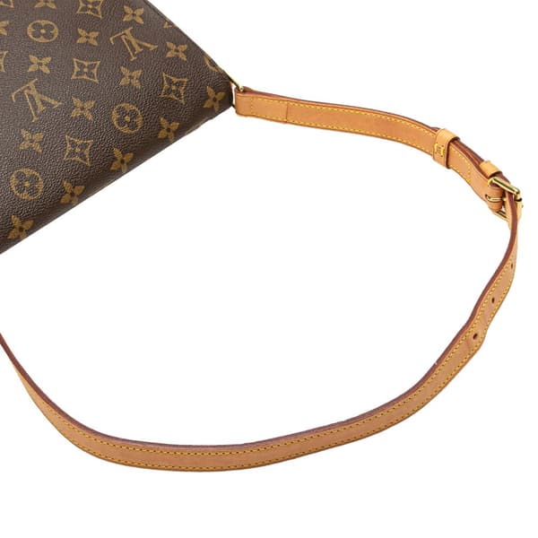 Pre-owned Louis Vuitton Monogram Musette Tango Short Strap Brown