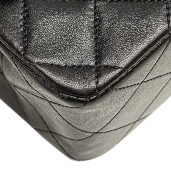 Pre-owned Chanel Small Classic Lambskin Double Flap Black