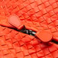 Miniatyrbillede 7 af 10: Pre-owned Bottega Veneta Nappa Intrecciato Cube Shoulder Bag Red