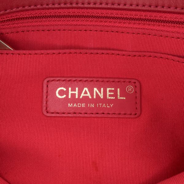 Pre-owned Chanel Mini Velvet Camellia Flap Red