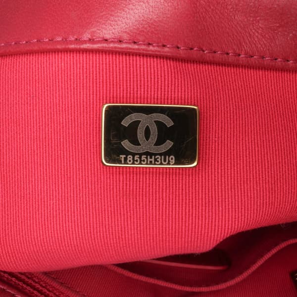 Pre-owned Chanel Mini Velvet Camellia Flap Red