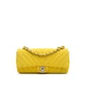 Miniatyrbillede 1 af 10: Pre-owned Chanel Chevron Jersey East West Flap Yellow