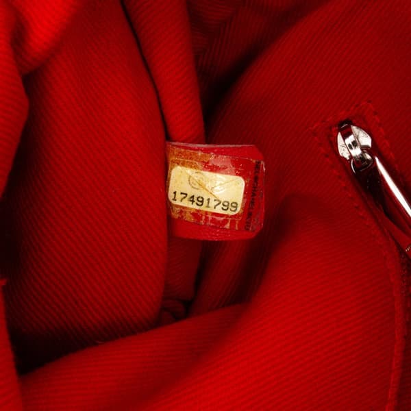 Pre-owned Chanel Medium Lambskin Perforated Up In The Air Flap Red