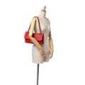 Miniatyrbild 9 av 9: Pre-owned Chanel Medium Lambskin Perforated Up In The Air Flap Red