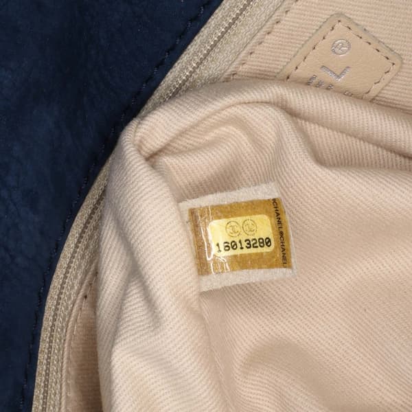 Pre-owned Chanel Medium Quilted Nubuck Natural Beauty Split Pocket Flap Blue