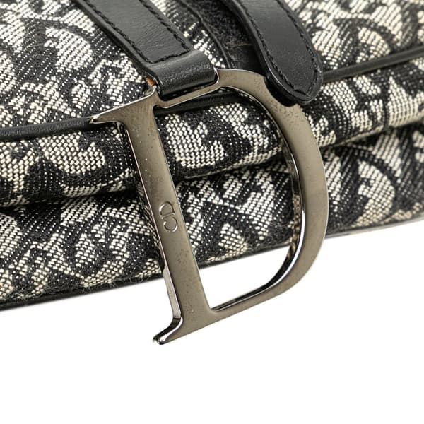 Pre-owned Dior Diorissimo Canvas Saddle Bag Blue