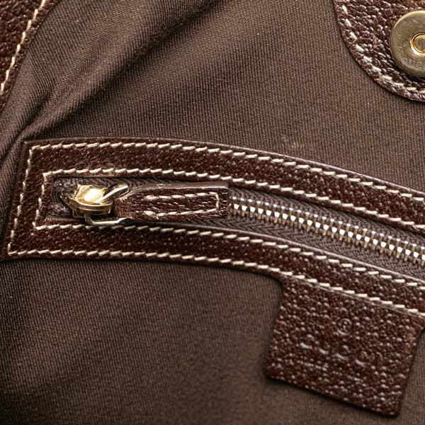 Pre-owned Gucci GG Canvas Charmy Shoulder Bag Brown
