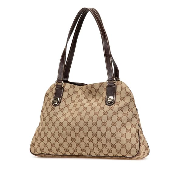 Pre-owned Gucci GG Canvas Charmy Shoulder Bag Brown