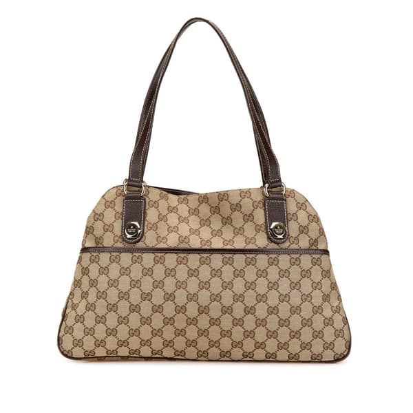 Pre-owned Gucci GG Canvas Charmy Shoulder Bag Brown