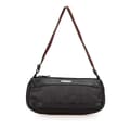 Miniatyrbillede 1 af 10: Pre-owned Gucci Web Denim Shoulder Bag Black