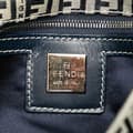 Miniatyrbild 5 av 10: Pre-owned Fendi Zucchino Canvas Flap Shoulder Bag Gray
