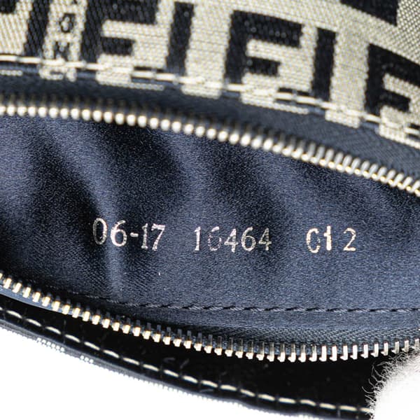 Pre-owned Fendi Zucchino Canvas Flap Shoulder Bag Gray