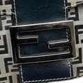 Miniatyrbild 8 av 10: Pre-owned Fendi Zucchino Canvas Flap Shoulder Bag Gray
