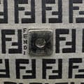 Miniatyrbild 10 av 10: Pre-owned Fendi Zucchino Canvas Flap Shoulder Bag Gray